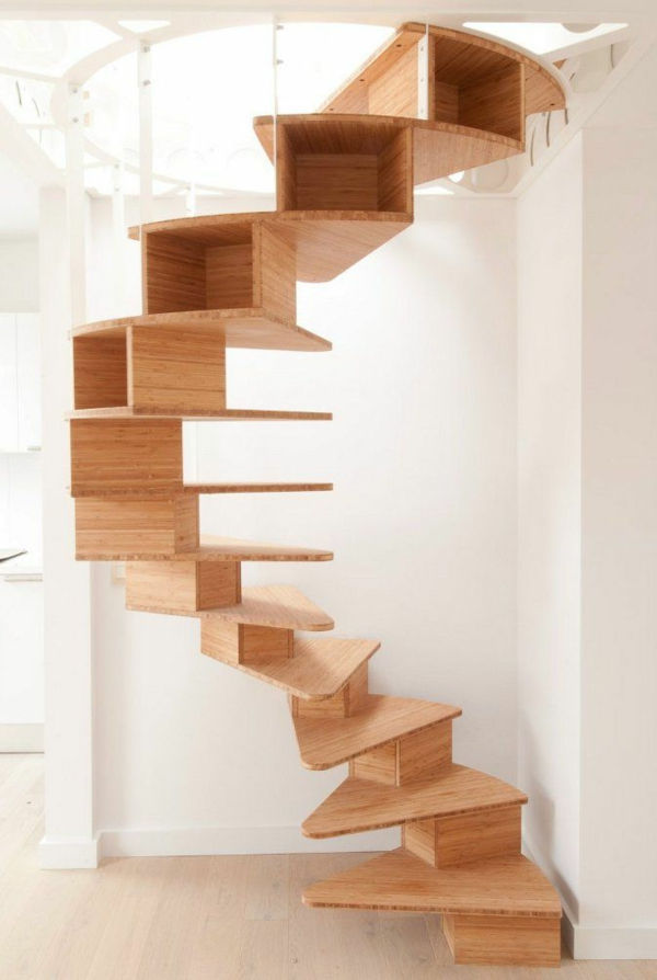 Interior Design učinek polno oblika-za-a-spiralno stopnišče-od-les