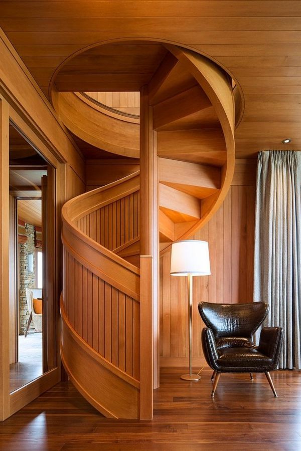 Notranje oblikovanje ideje, spiralno stopnišče-of-les-z-izviren dizajn