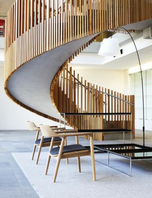 Notranje oblikovanje ideje, spiralno stopnišče-z-izvirno zasnovo