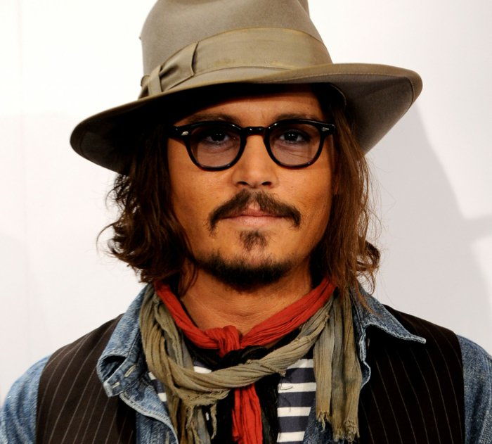 Johnny Depp briller Klær Hat-hipster-stil