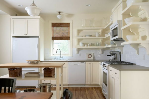 Cucina design interior design idea-con-bel colore guscio d'uovo