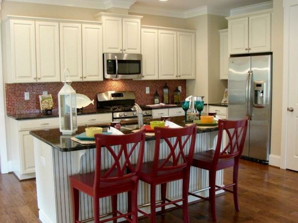Kitchen interior design idea-con-bel colore guscio d'uovo