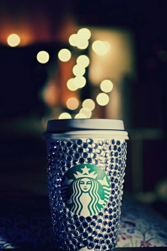 Kaffekrus-to-go papir kopp Starbucks krystaller Dekor luksuriøse modell