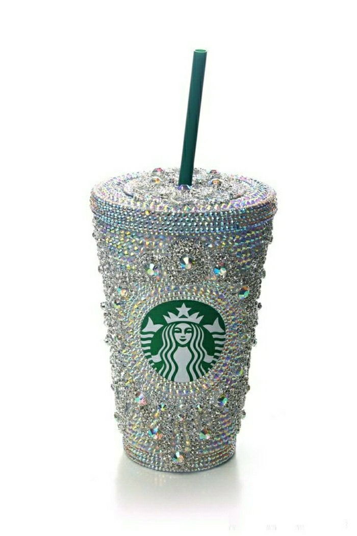 Kaffekrus-to-go Starbucks luksuriøse modell krystaller Dekor