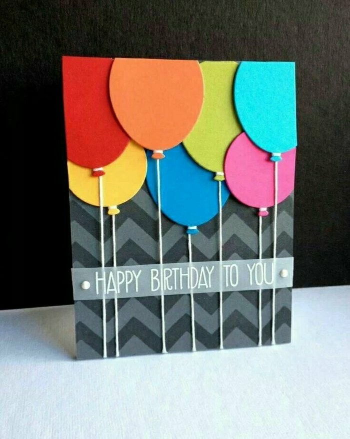 Card Birthday Balloons barvita