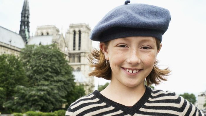 Dzieci Dziewczynki francusko-cap-niebieski klasyczny model-wygodny-chic