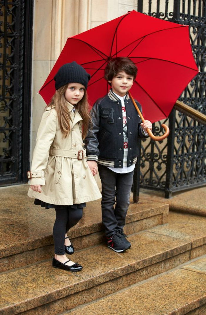 cor Crianças Boy Girl Ralph Lauren moda chic-modelo guarda-chuva-kids-vermelho