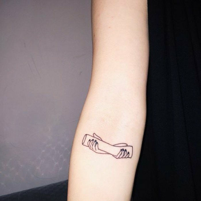 Mažas tatuiruotė mes-kartu