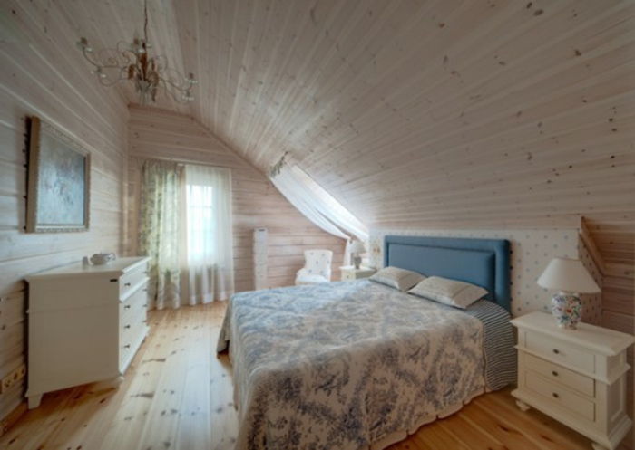 Landhaus-device-bielo-drevo spálne