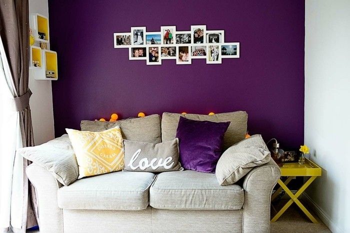 Purple-rom med-mange bilder