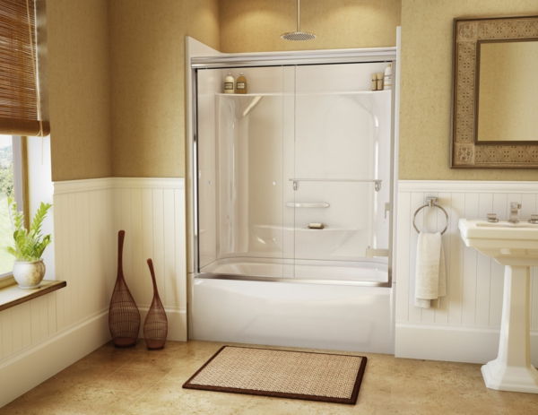 nieuwe luxe designer bad-met-deur-en-douche