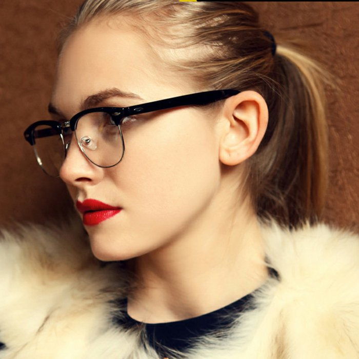 Jente Red Lips-nerd-briller