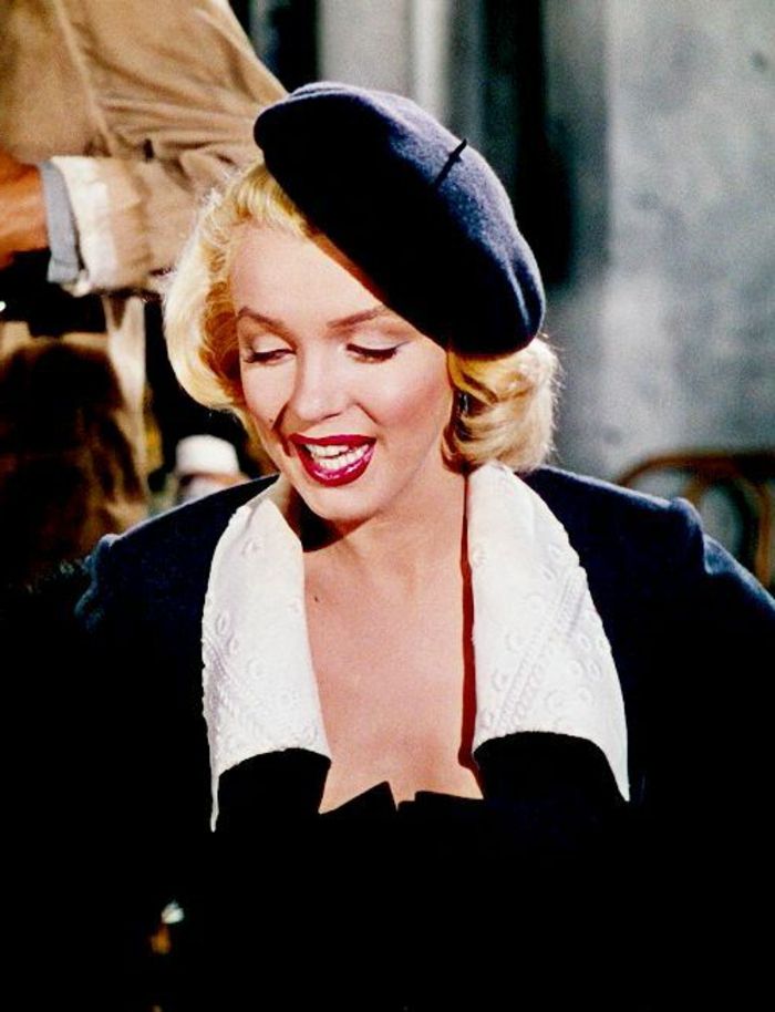 Marilyn Monroe Herrar föredrar blondiner-1953-foto svart hatt