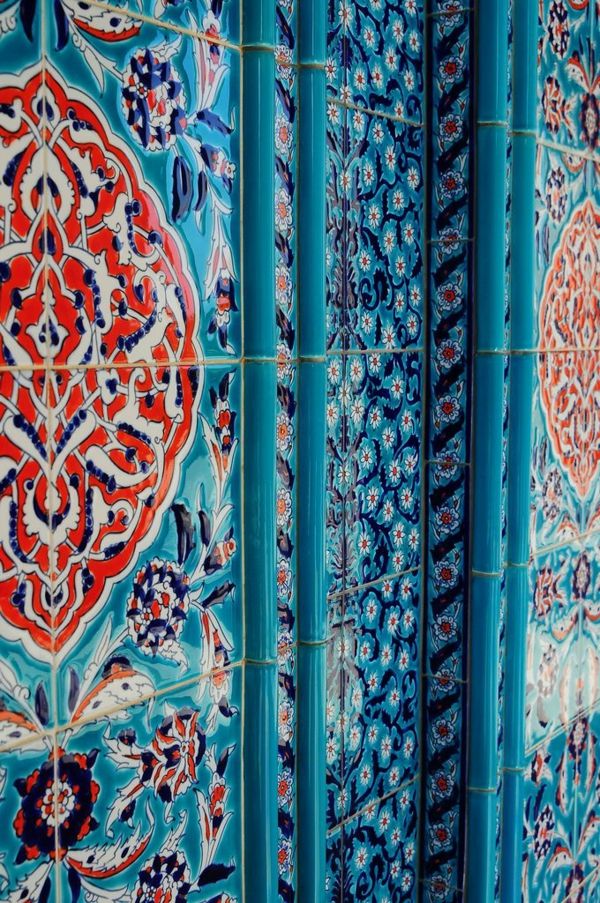Marockansk stil kakel-in-Blue