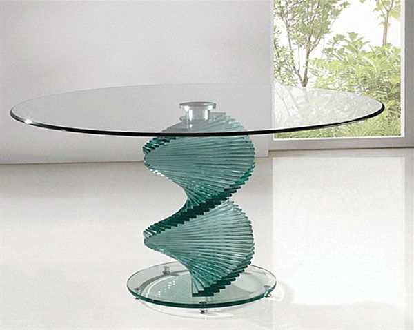 Moderne glass salongbord-med-en-twist