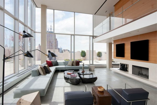 NY-Skyloft Penthouse tasarım büyük kanepeler