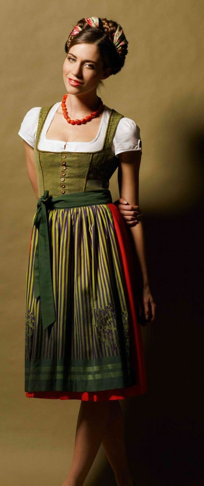 Oktoberfest Oblačila dame-v-zelene barve
