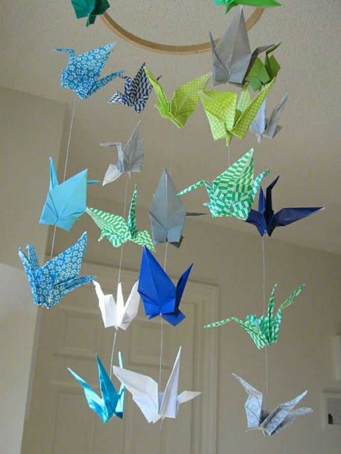 Origami žeriav-Mobile Nursery