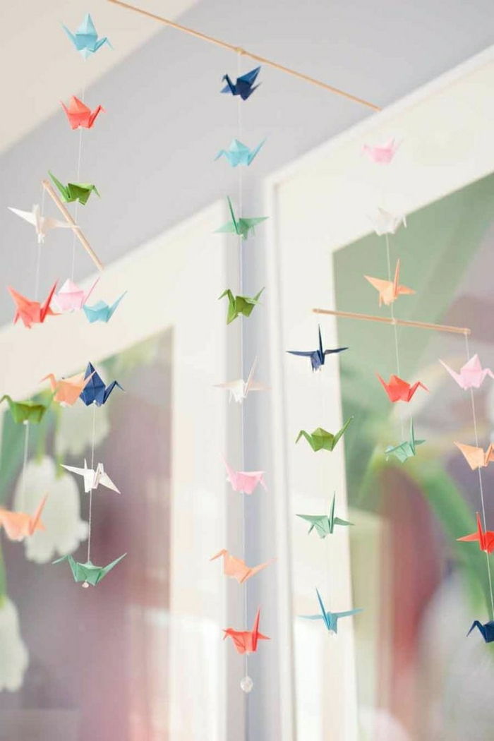 Origami papier žeriav Mobile Nursery