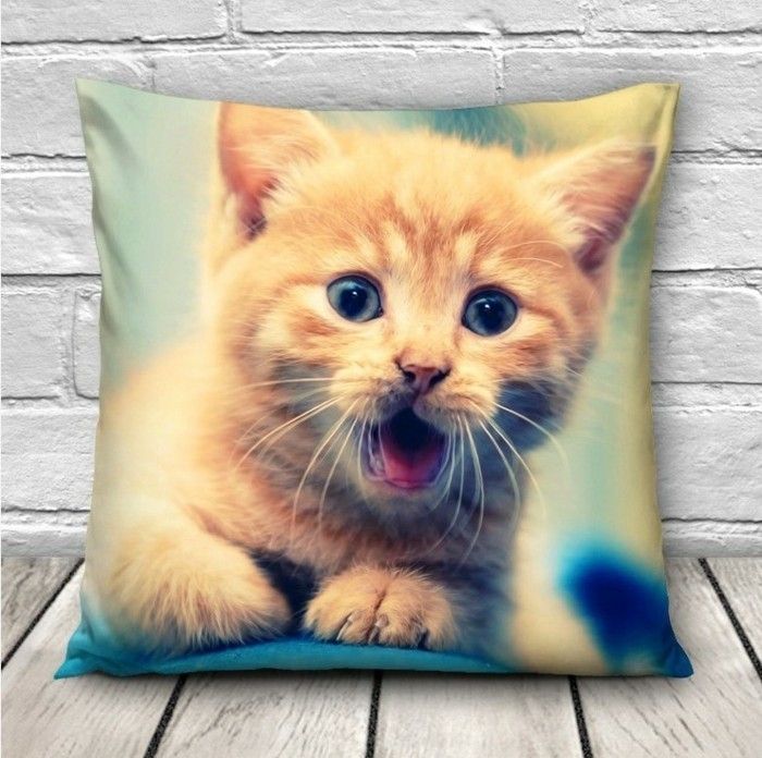 Original Cushion med Bild Cat