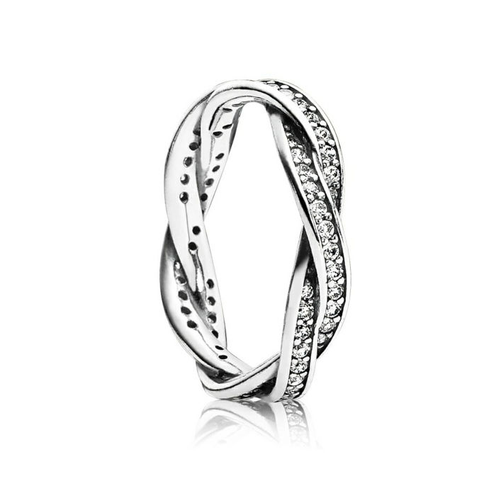 Pandora Ring Silver Zyrkonia-zaujímavý tvar