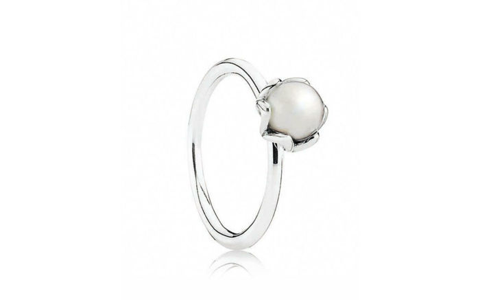 Pandora gioielli in argento di perle anello semplice ed elegante