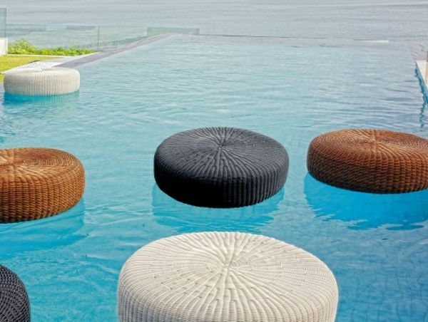 Hasır tabure-havuz suya dayanıklı mobilya