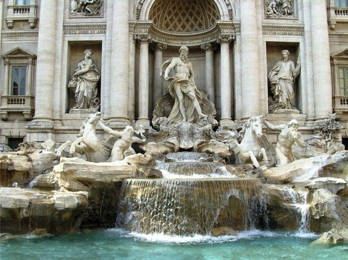 Rím, Taliansko a fontána di Trevi slávnych atrakcií-in-EUROPE-populárnej-destináciou-Europa