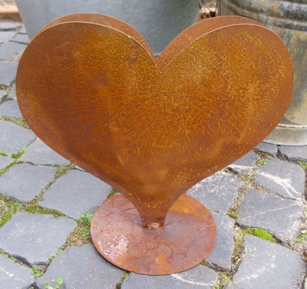 Rusty-Gartendeko Heart ontwerpidee