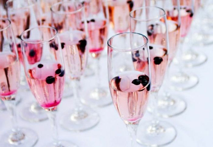 Champagne očala Poroka rožnati šampanjec