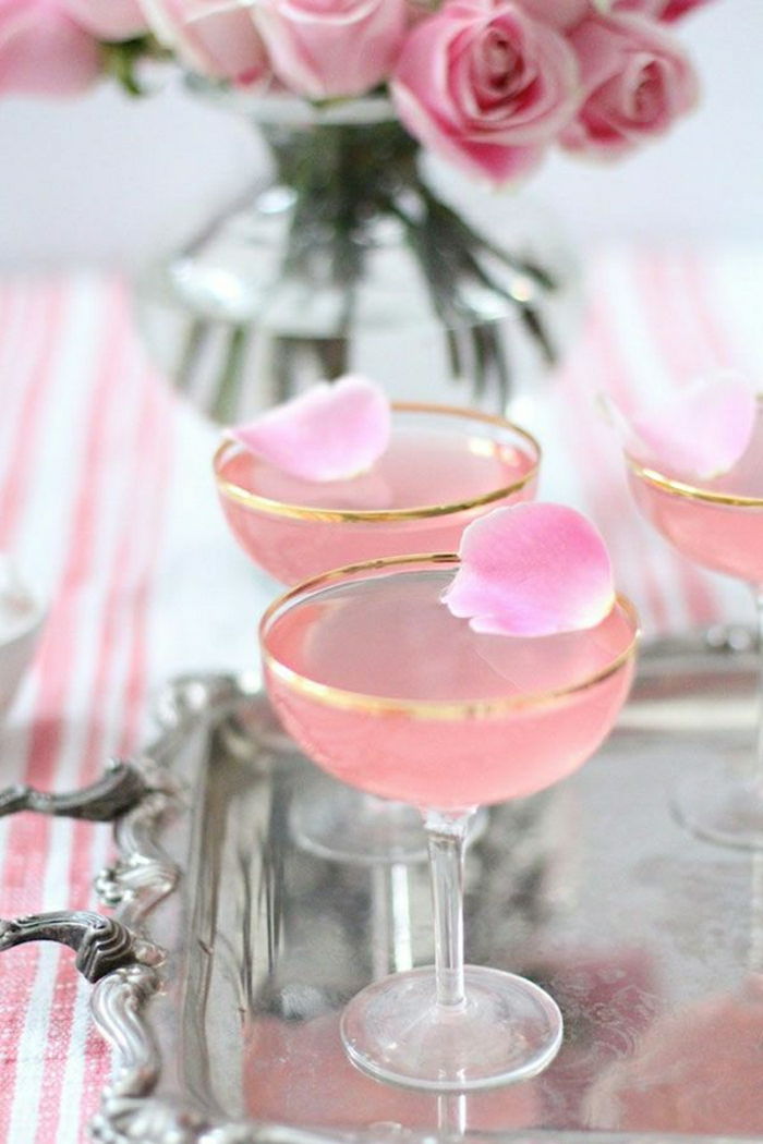 Očala vino šampanjec roza
