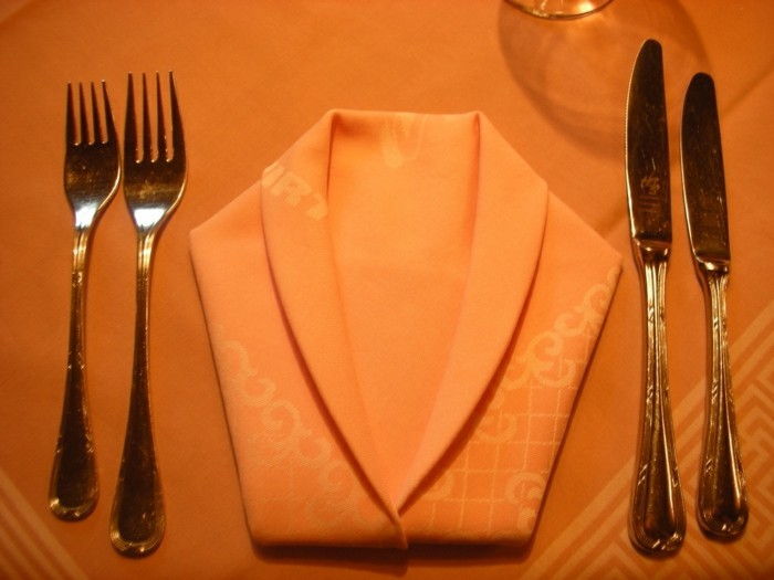 Servetėlės ​​stalo papuošimas-in-oranžinės spalvos