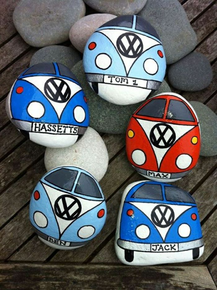 Akmenys dažytos-Volkswagen 