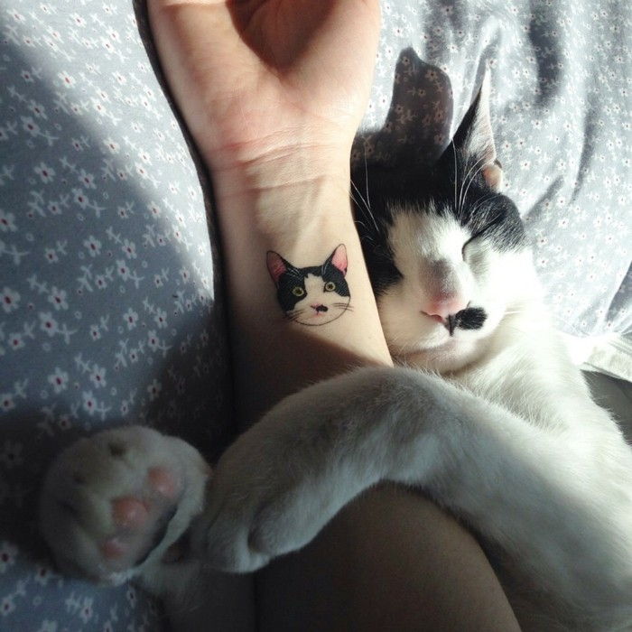 Tatoveringer for kvinner Cat Cool Tattoo Ideer Wrist Tattoo