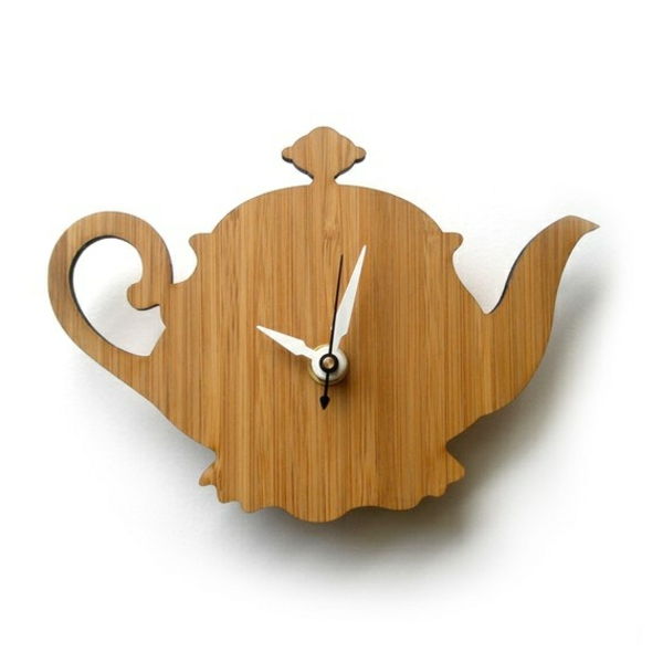 Czajnik-z-drewna zegar ścienny pomysł