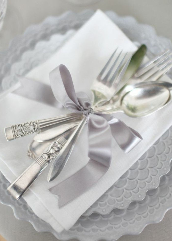 Stalo papuošimas sidabro vestuvių-su silberem peiliai