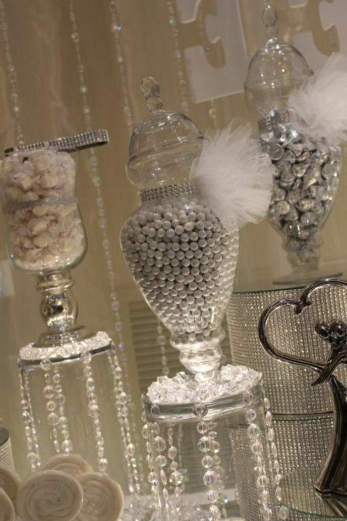 Stalo dekoravimo sidabro vestuvių tradicinis saldainiai-in-akiniai