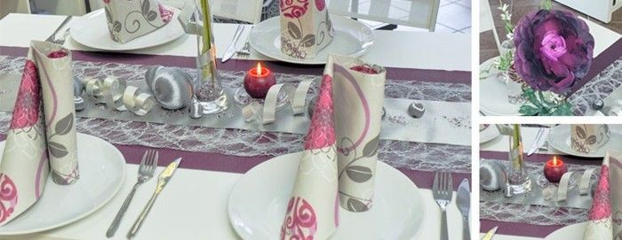 Tischdeko iki sidabro vestuvių-of-tischdeko-parduotuvėje modelis stalo