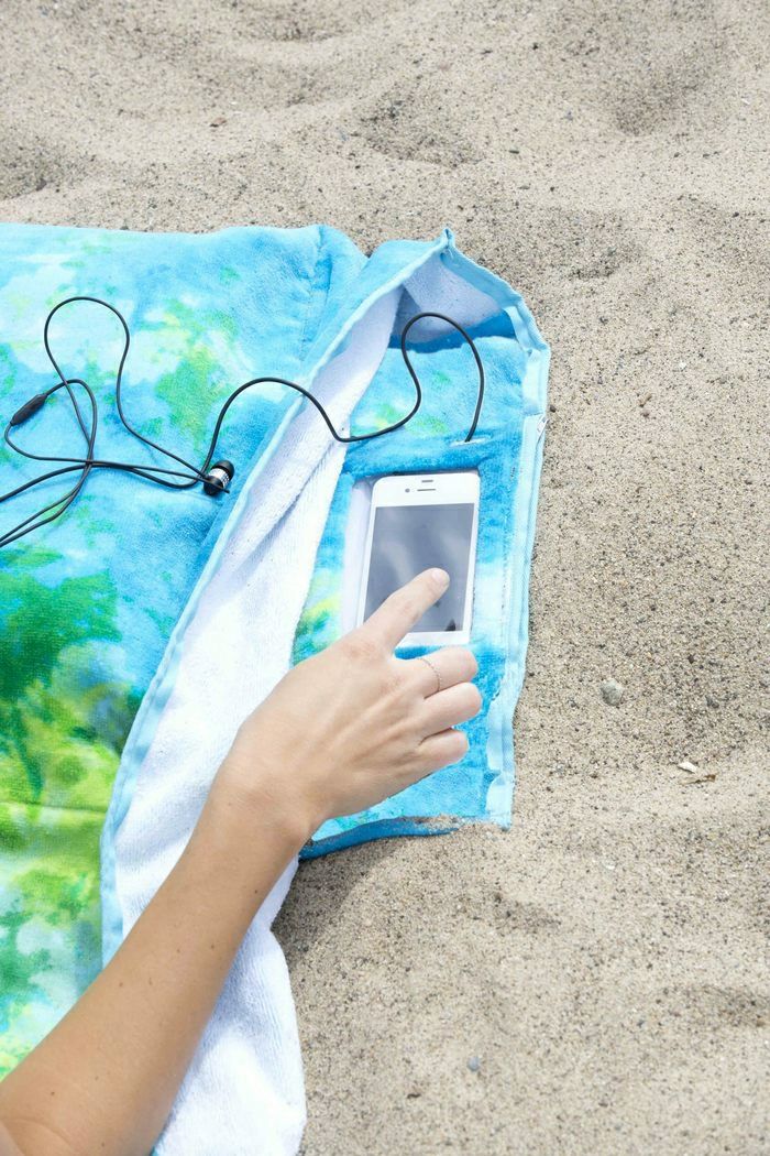 Kumaş aqua nüanslar cep telefonu yaratıcı bir fikir