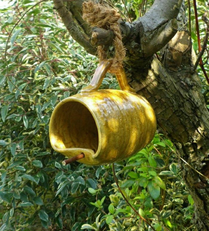 Bird Feeder-keramický šálka Garden nádvorí strom