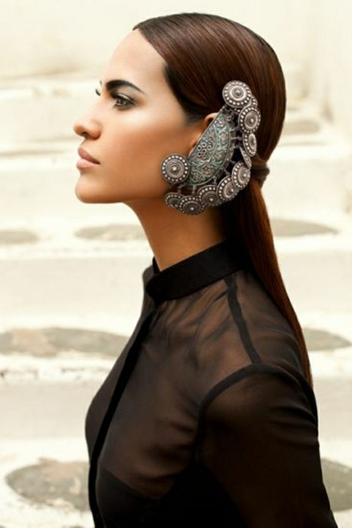 Magazyn Vogue India Indian biżuteria srebrna biżuteria akcesoria do włosów