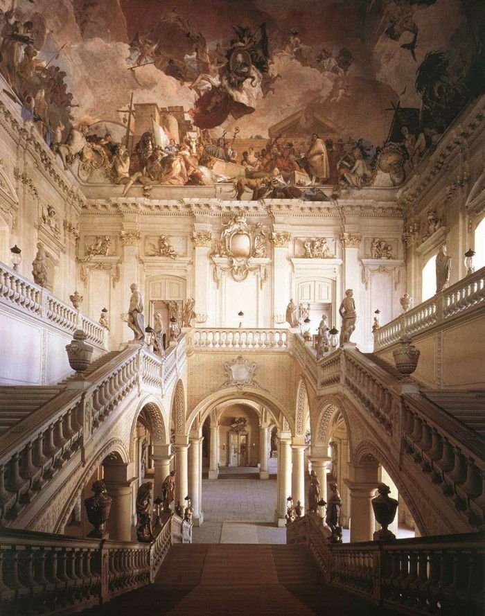 Residenza di Würzburg-Germania-unico-Interior Design-barocco dell'epoca-architettura