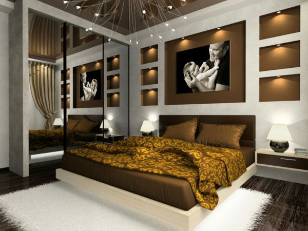 Wall-sovrum ett elegant sovrum make-fina exempel