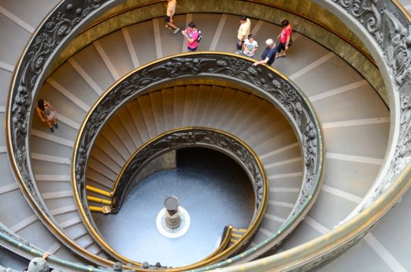 spiralna stopnišča - Vatikan muzej