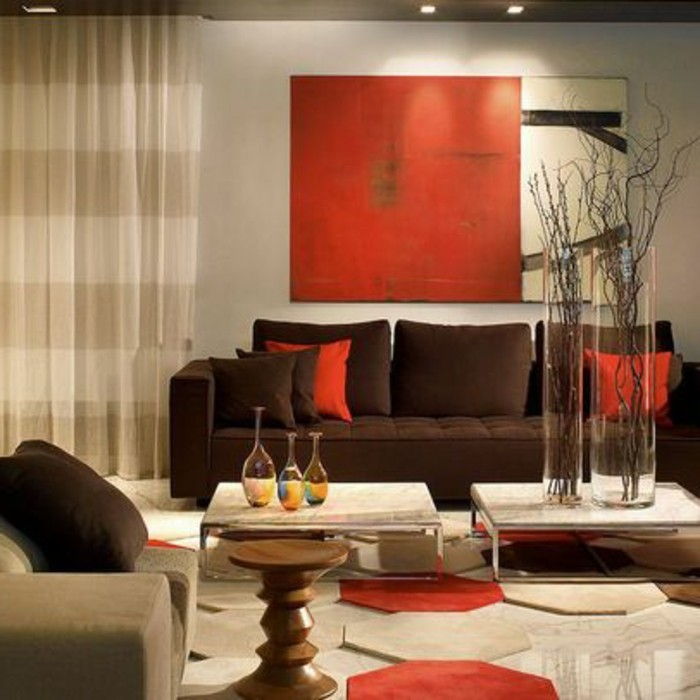 Gyvenamasis kambarys-dekoravimo-ruda-ir-raudona