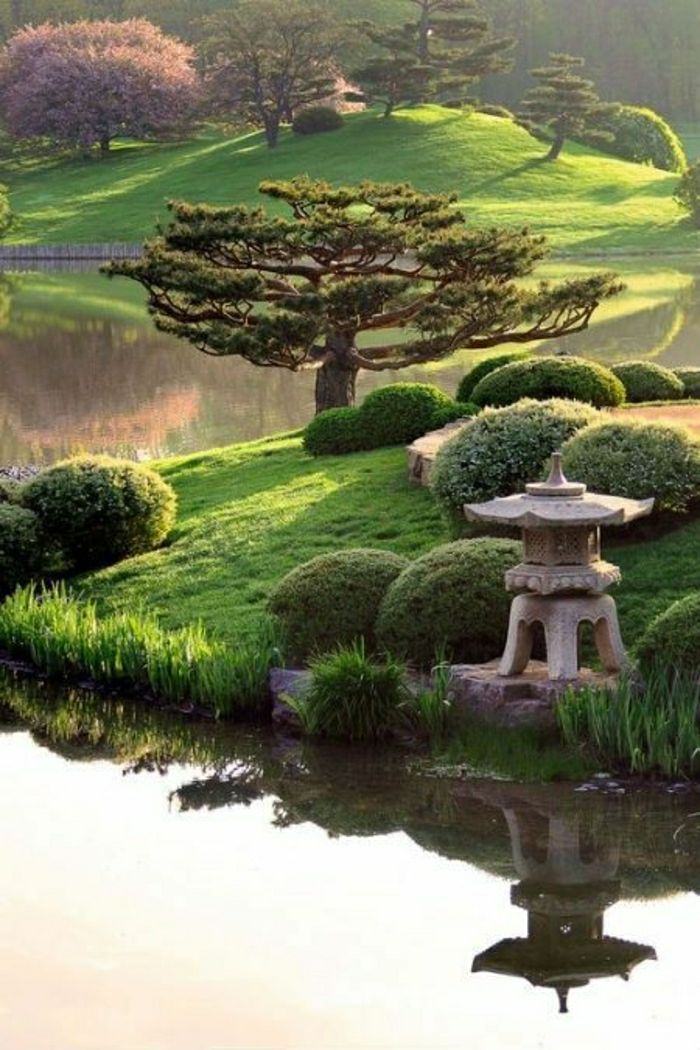 Zen Garden Japanese bonsaje Lake