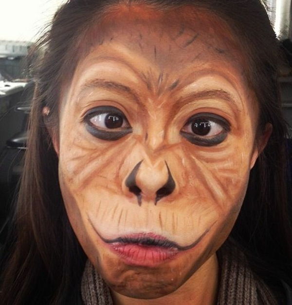 Małpa-makeup-zabawne-look