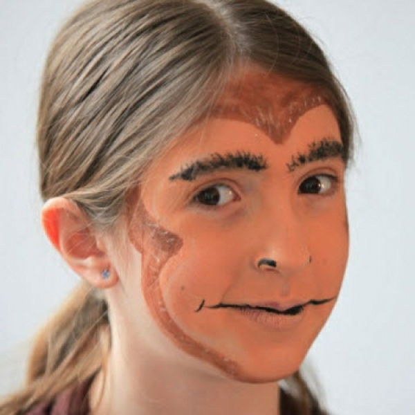 monkey-make-up-oranje hoofdkleur