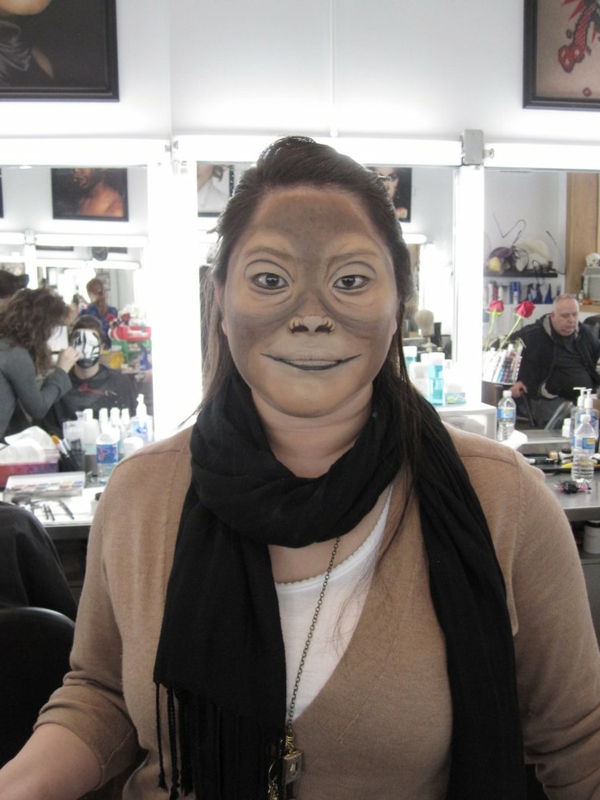 Małpa-makeup-bardzo-zabawne-look