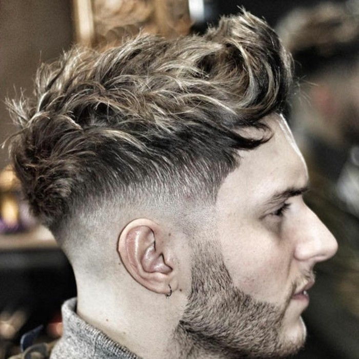 Sedanje-frizure-za-moške-srednje dolžine las strukturiranih-Beard valovitih dlak